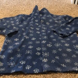 - Ladies Club Dark Blue Jacket with Snowflake Print in Size XL